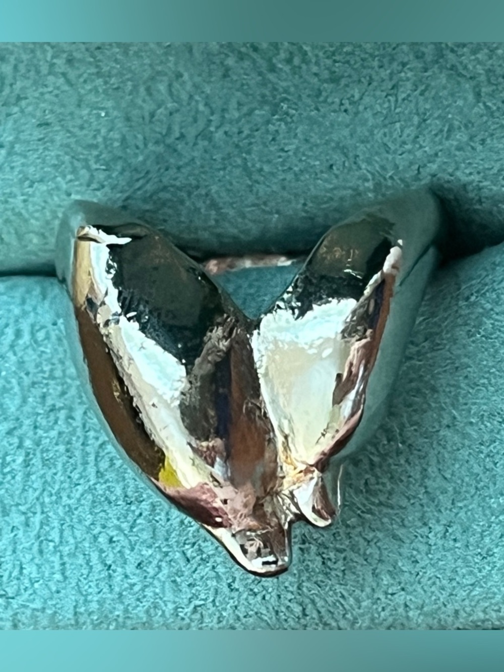 Silver Pair of Dolphin Ring-size 9